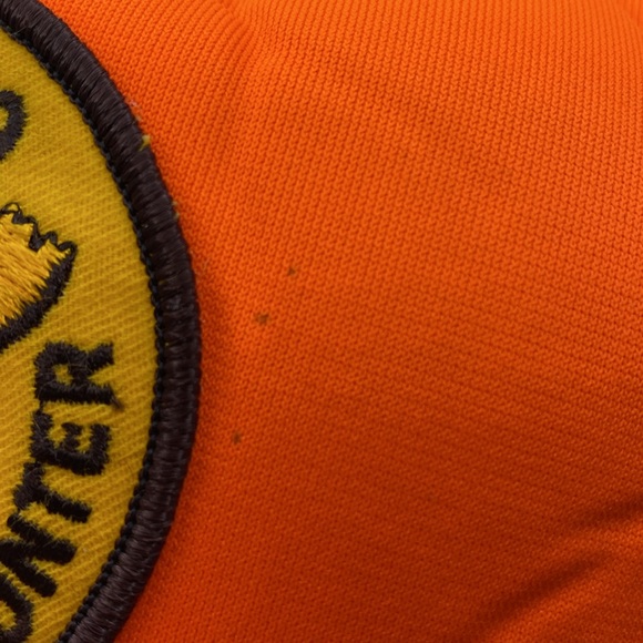 Vintage Ontario Moose and Deer Hunter Embroidered Patch Snapback Hat Orange - Picture 15 of 16